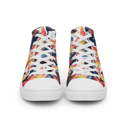 Paint Graphic Men’s high top canvas shoes