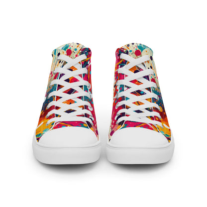 Paint Splatter Men’s high top canvas shoes