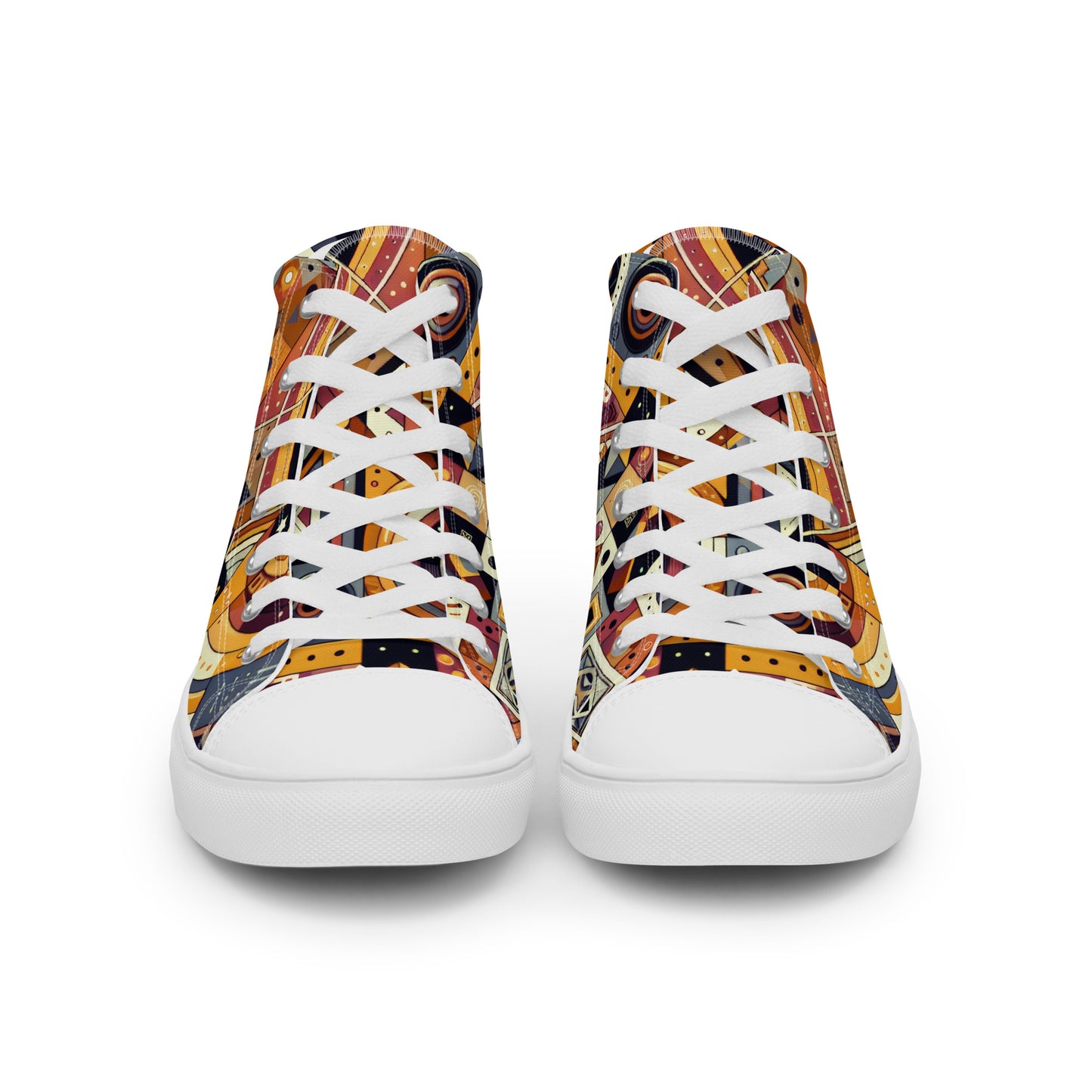 Abstract Future Men’s high top canvas shoes