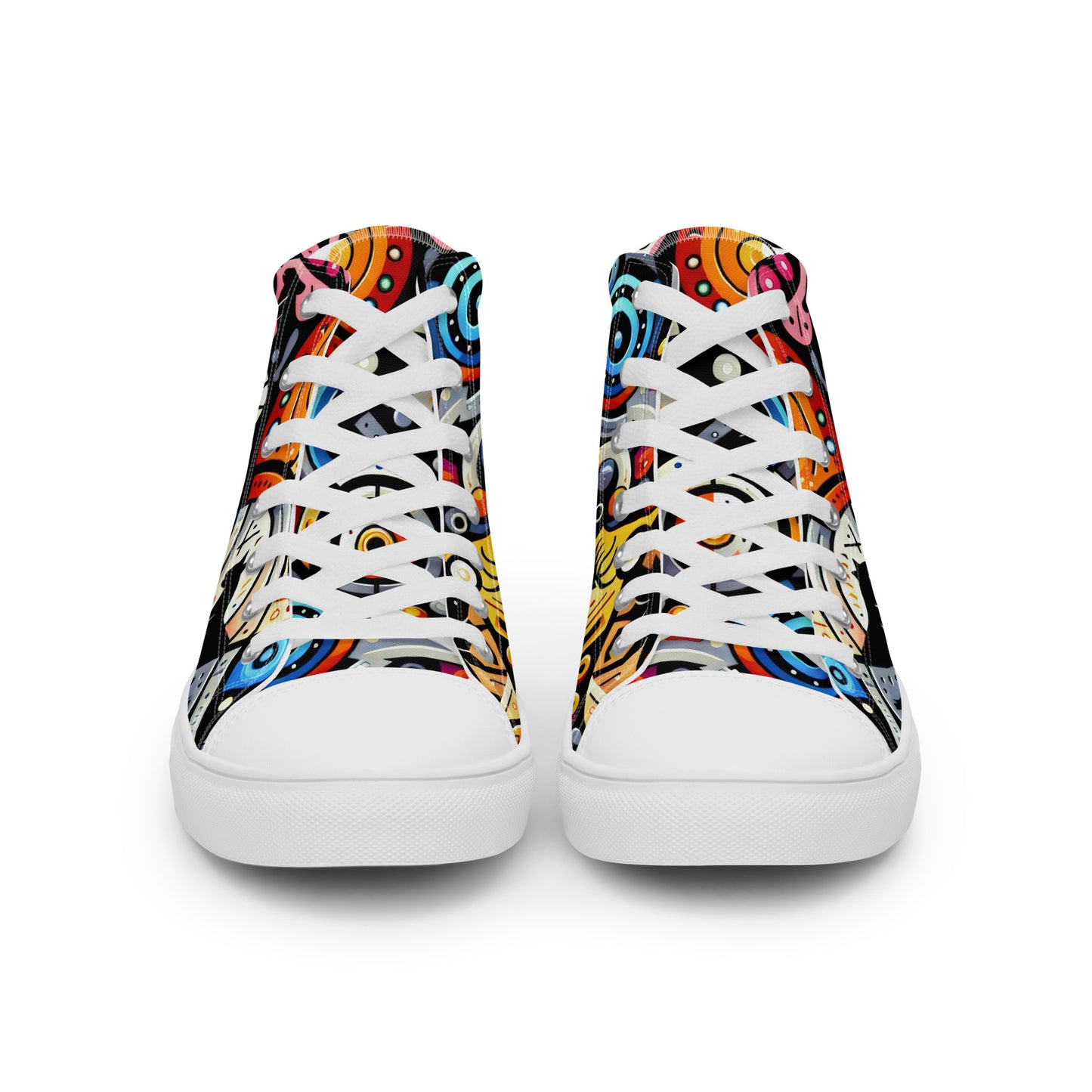 Abstract Animals Men’s high top canvas shoes