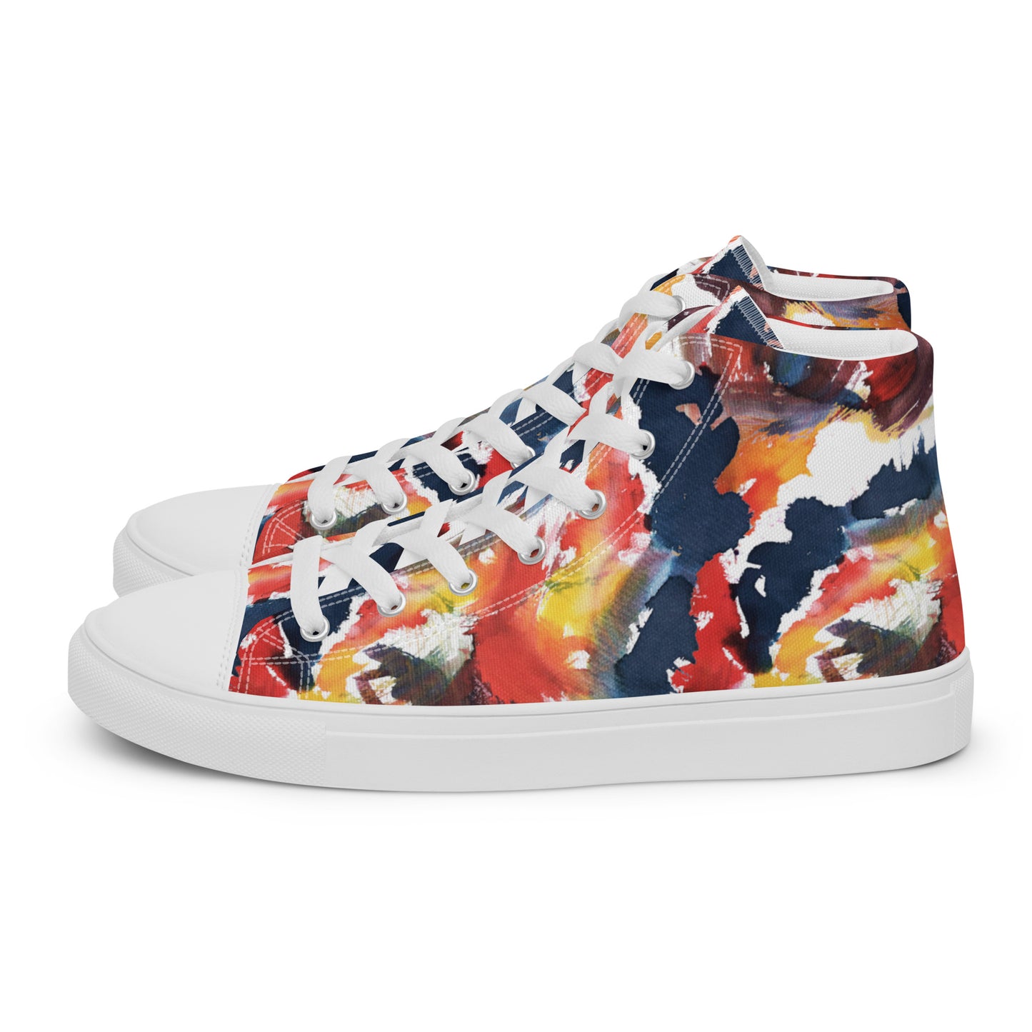 Paint Graphic Men’s high top canvas shoes