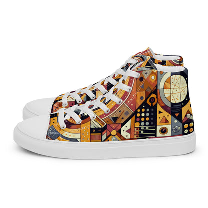 Abstract Future Men’s high top canvas shoes