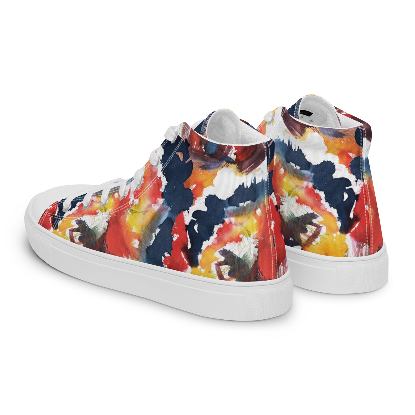 Paint Graphic Men’s high top canvas shoes