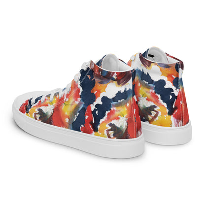 Paint Graphic Men’s high top canvas shoes