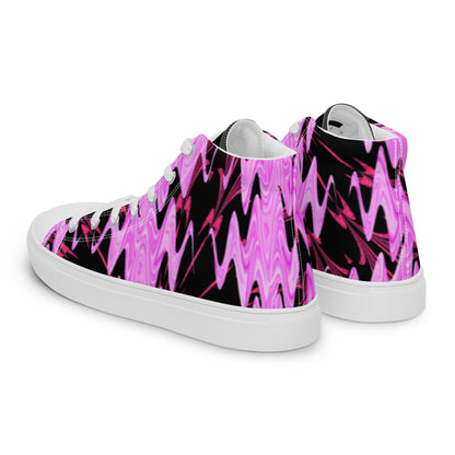 Funky Purple Men’s high top canvas shoes