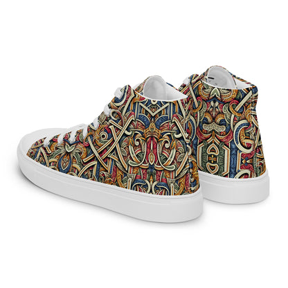 Curly Curl Men’s high top canvas shoes