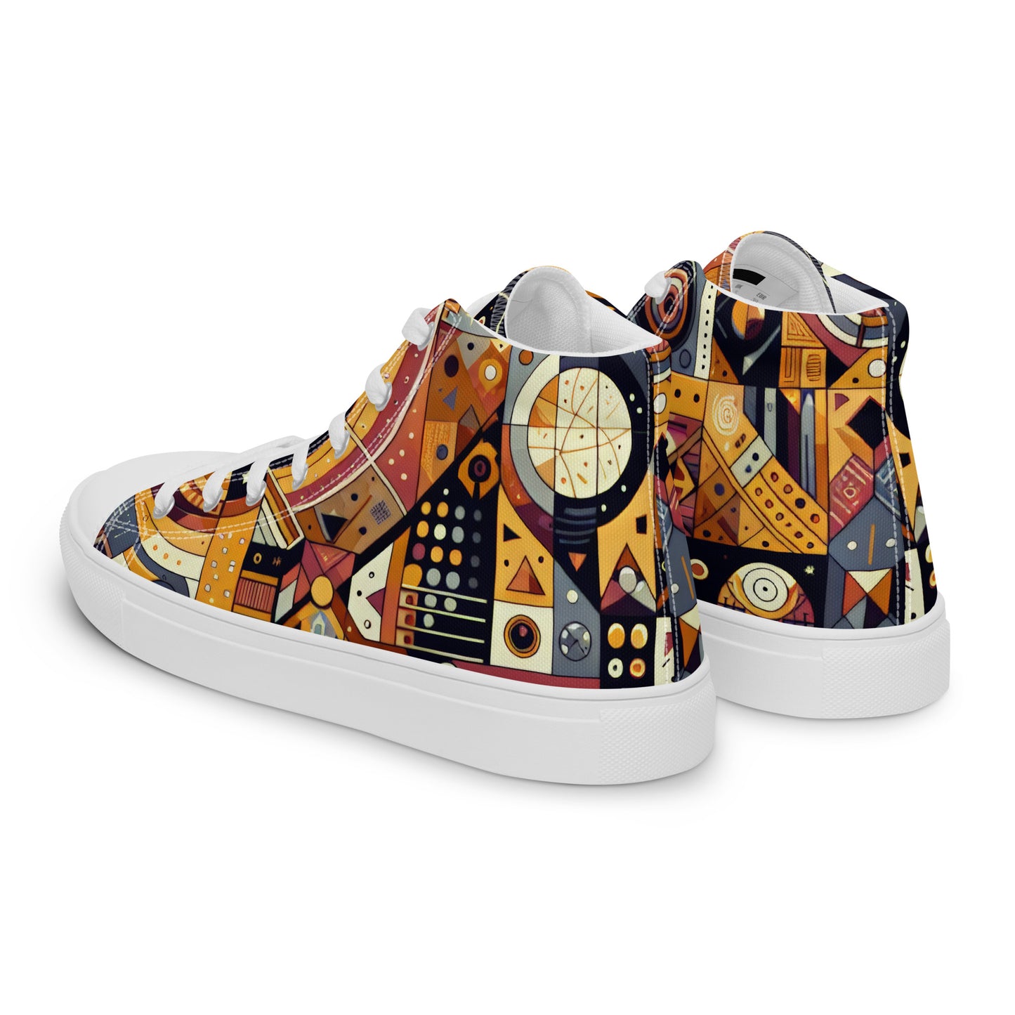 Abstract Future Men’s high top canvas shoes