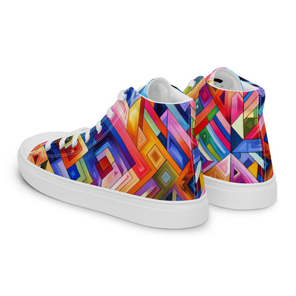 Multicolor Men’s high top canvas shoes