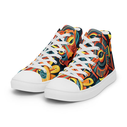 Tribal Pattern Men’s high top canvas shoes