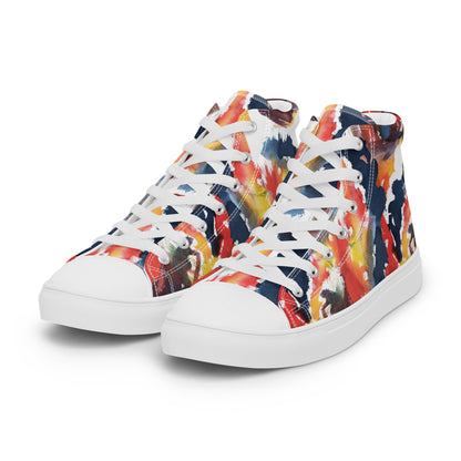 Paint Graphic Men’s high top canvas shoes