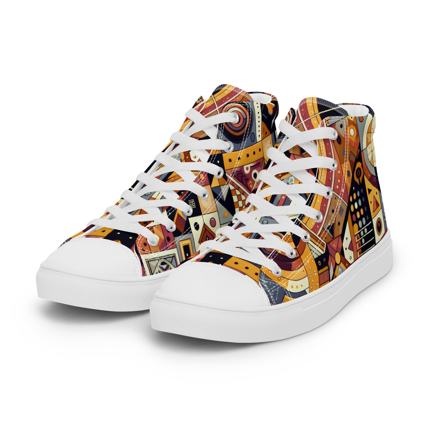 Abstract Future Men’s high top canvas shoes