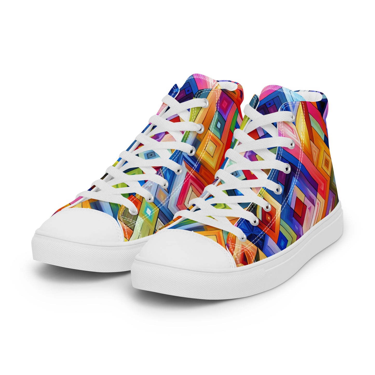 Multicolor Men’s high top canvas shoes