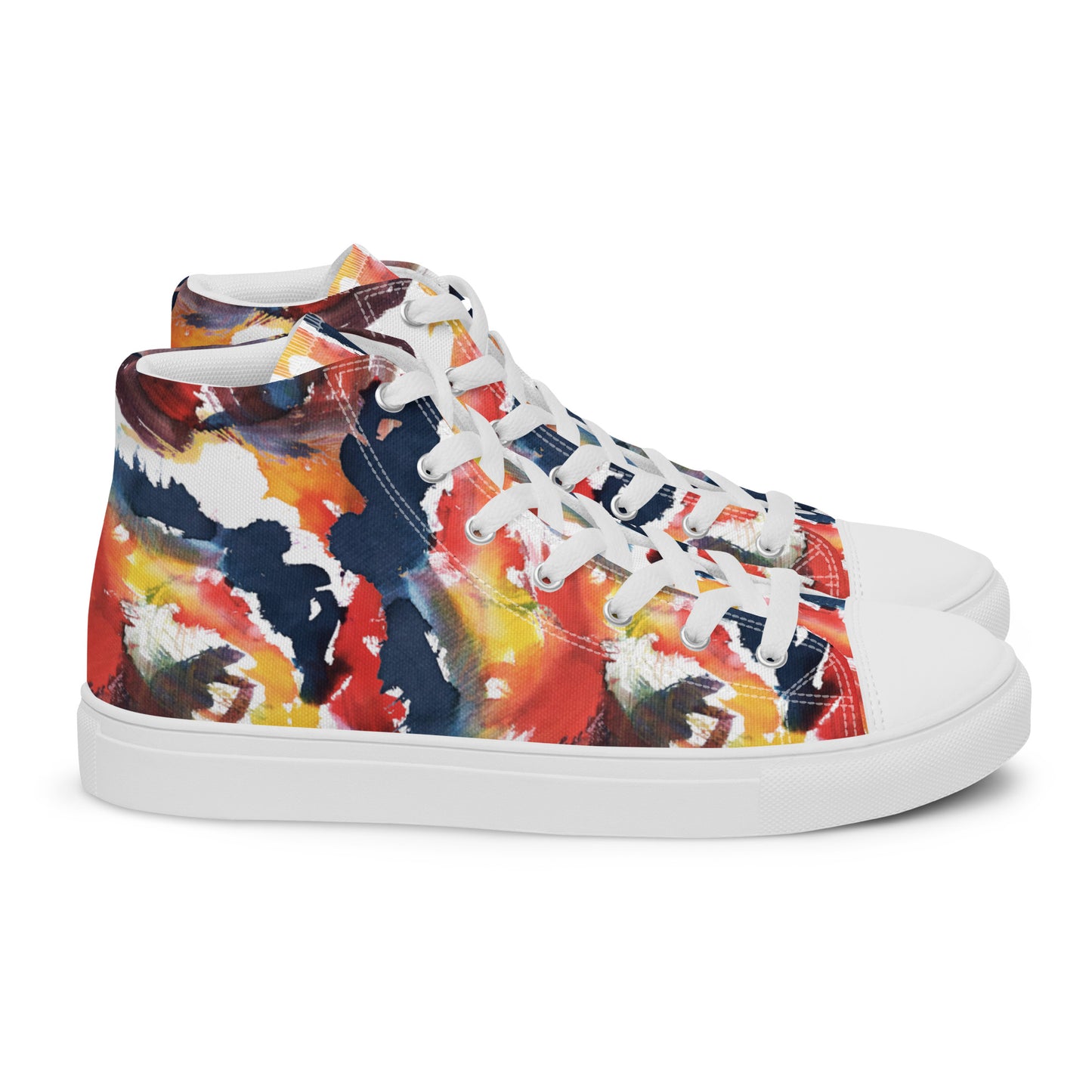 Paint Graphic Men’s high top canvas shoes