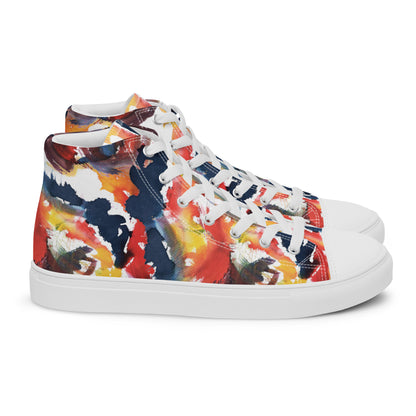 Paint Graphic Men’s high top canvas shoes