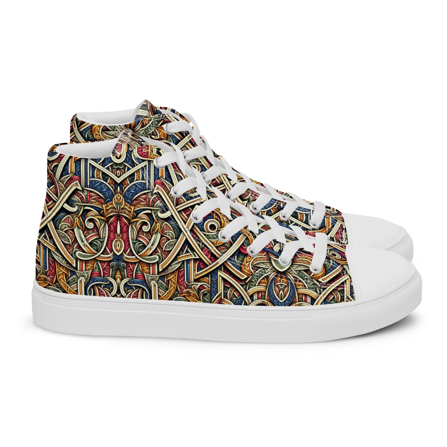 Curly Curl Men’s high top canvas shoes