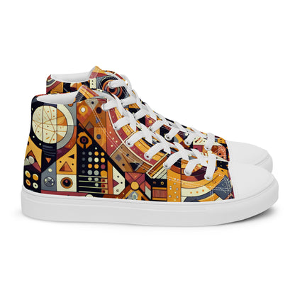 Abstract Future Men’s high top canvas shoes