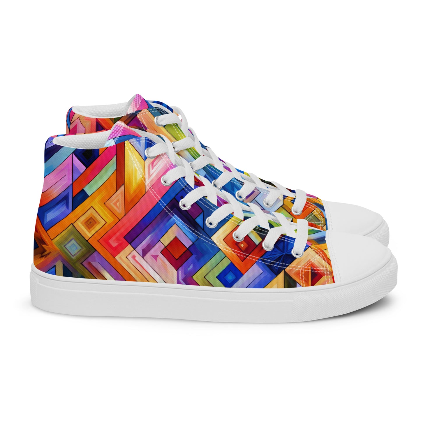 Multicolor Men’s high top canvas shoes