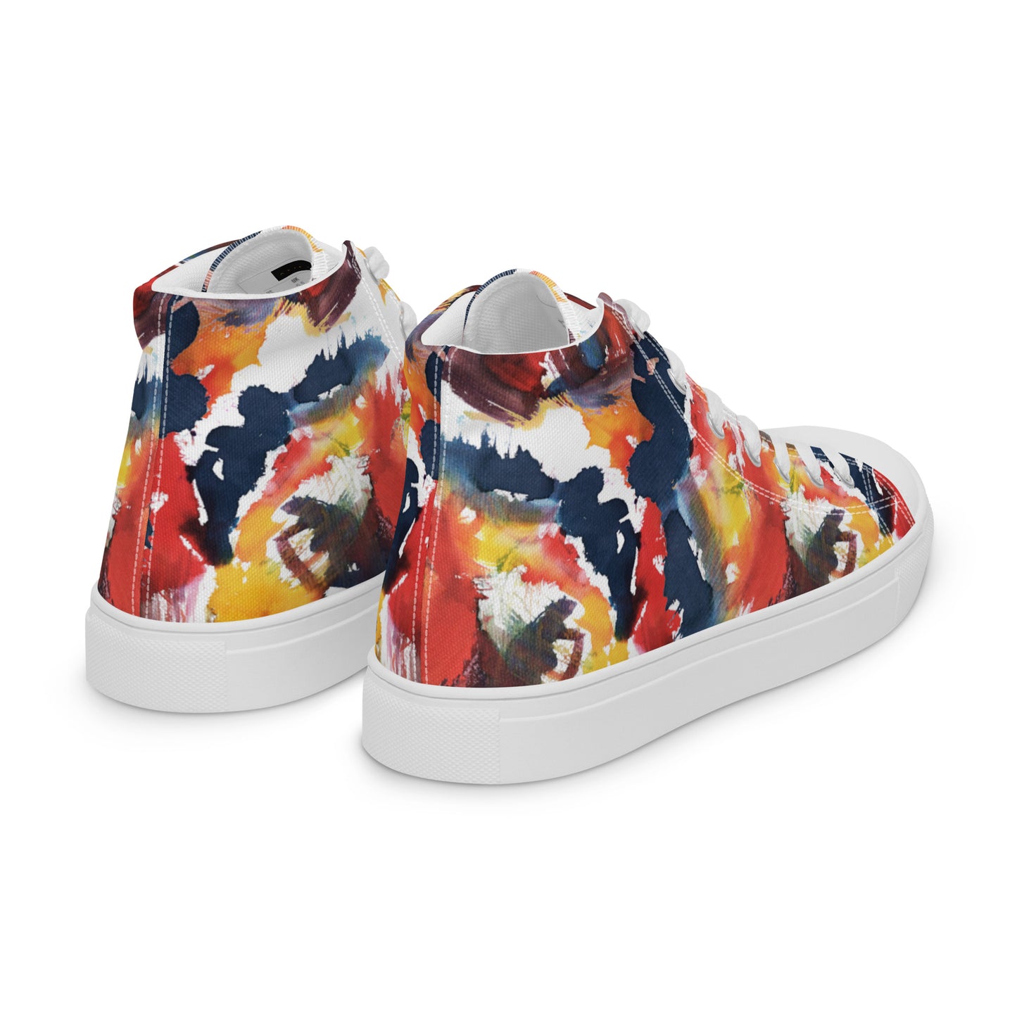 Paint Graphic Men’s high top canvas shoes