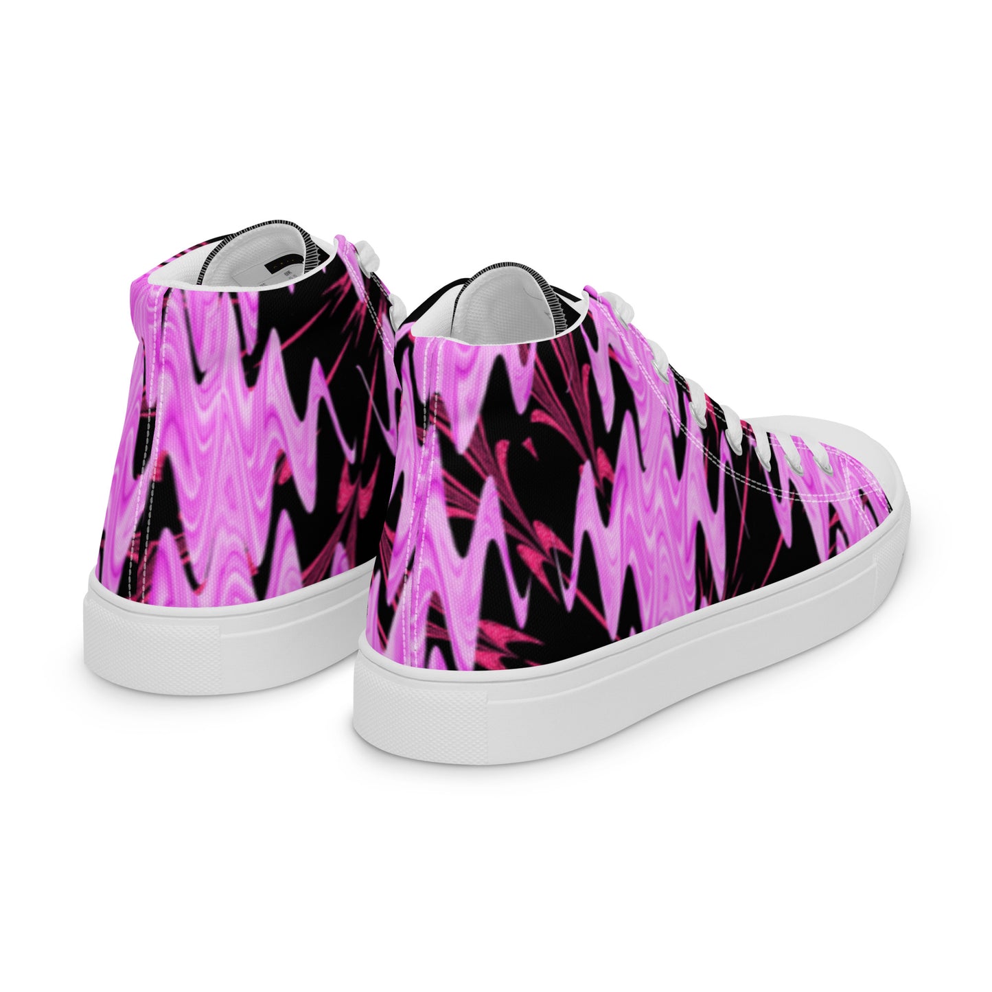 Funky Purple Men’s high top canvas shoes