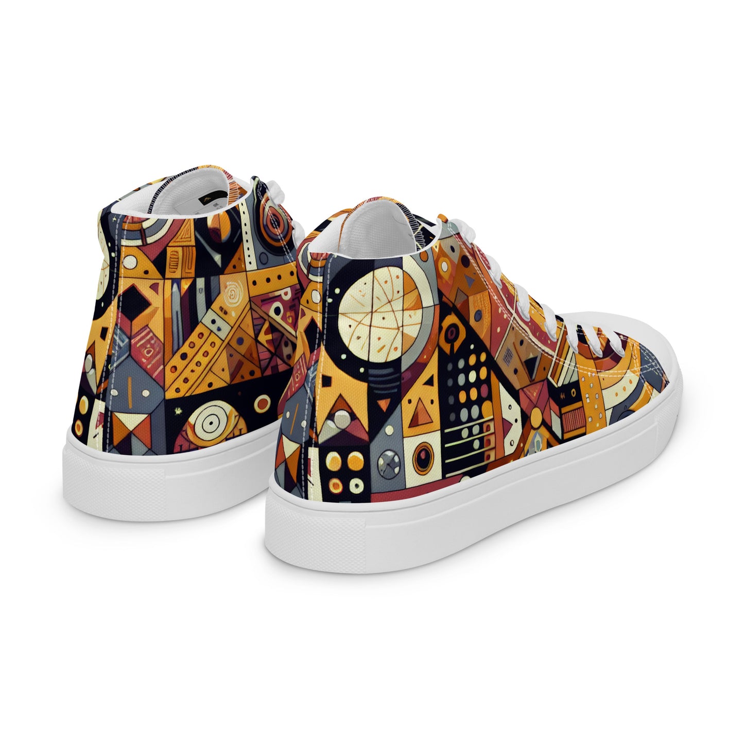 Abstract Future Men’s high top canvas shoes