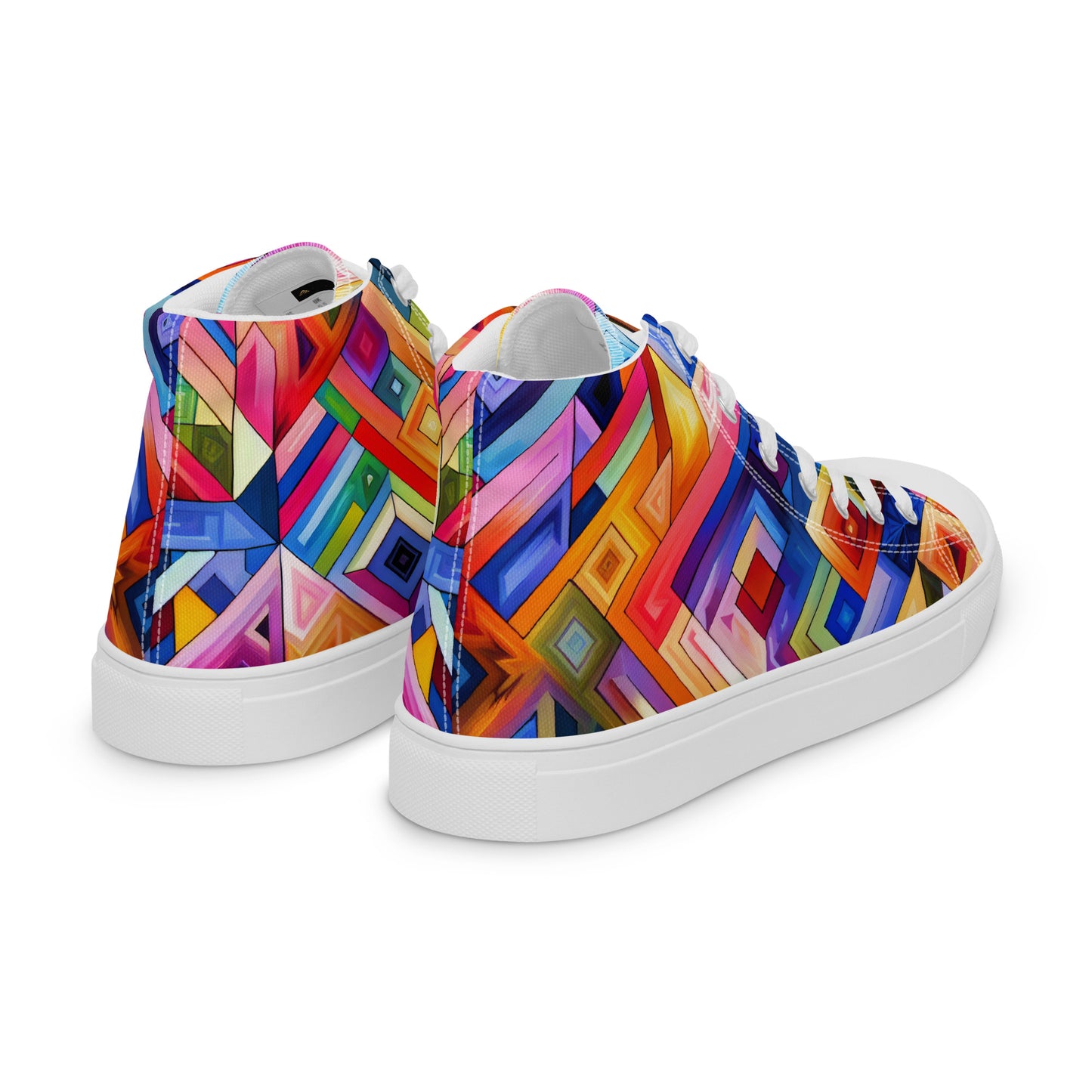 Multicolor Men’s high top canvas shoes