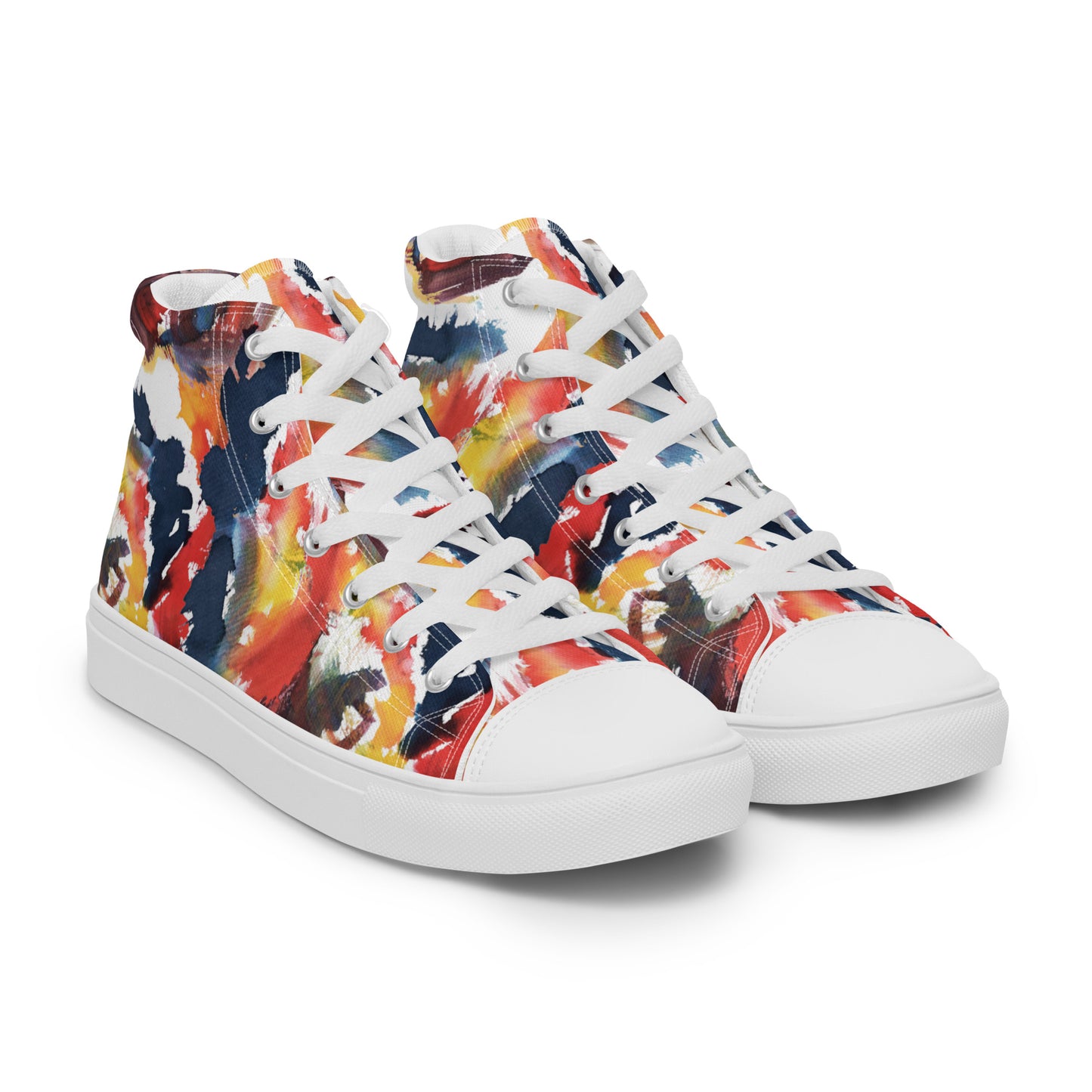 Paint Graphic Men’s high top canvas shoes