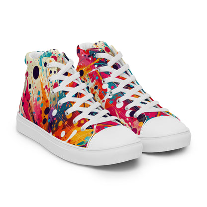 Paint Splatter Men’s high top canvas shoes