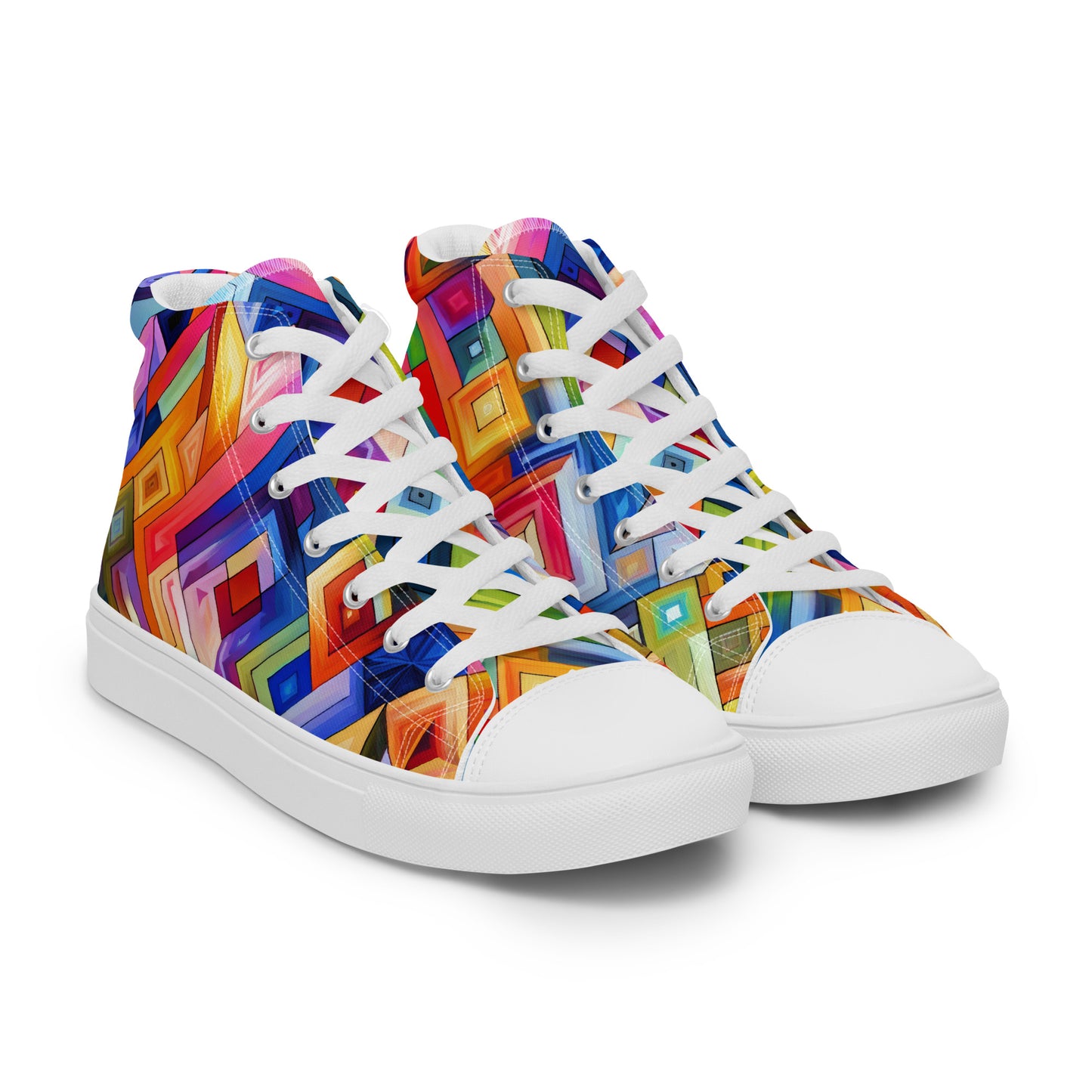 Multicolor Men’s high top canvas shoes