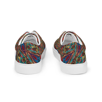 Abstract Swirl Men’s lace-up canvas shoes