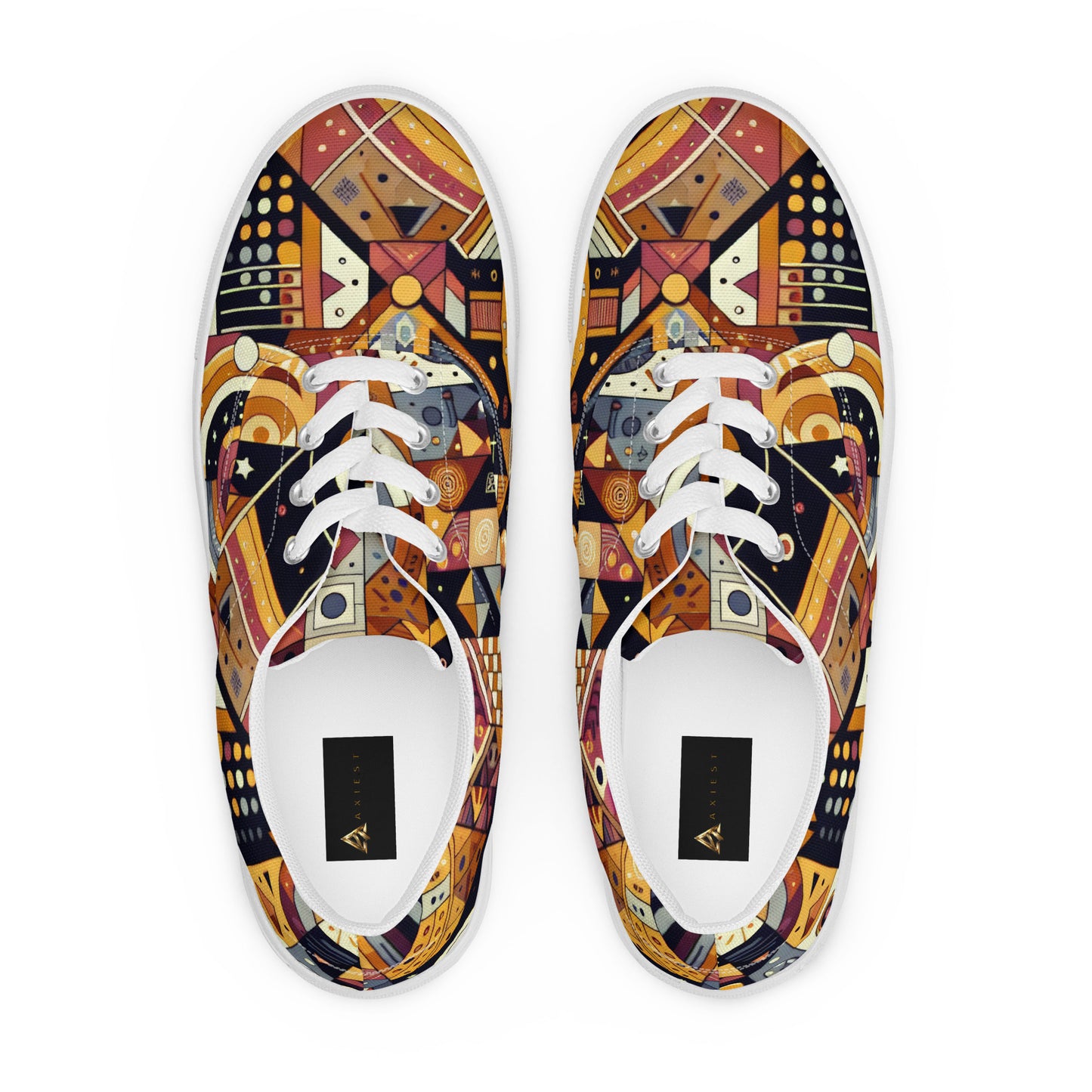 Abstract Future Men’s lace-up canvas shoes