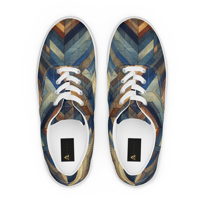 Multicolor Chevron Men’s lace-up canvas shoes