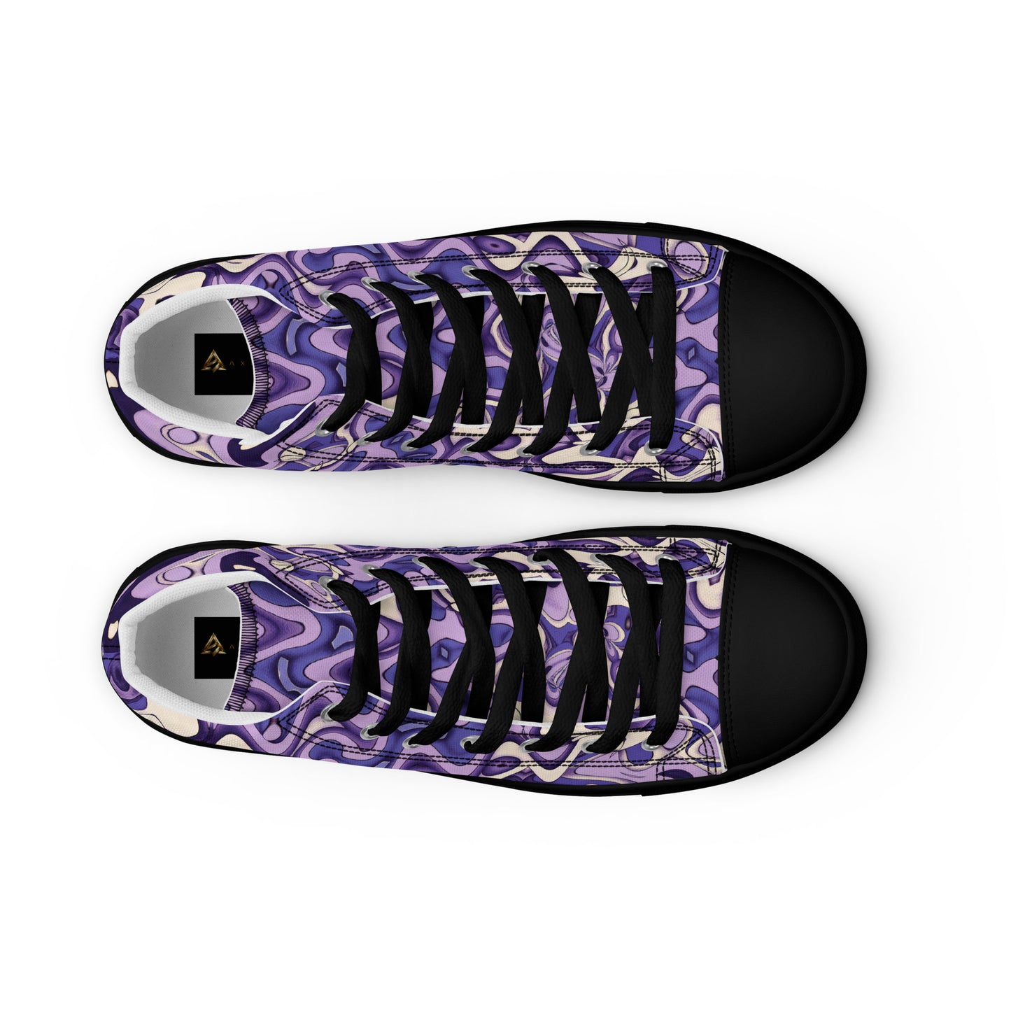 Lavender Wave Women’s high top canvas shoes