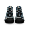 Blue Paisley Women’s high top canvas shoes