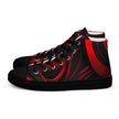 Red and Black Women’s high top canvas shoes