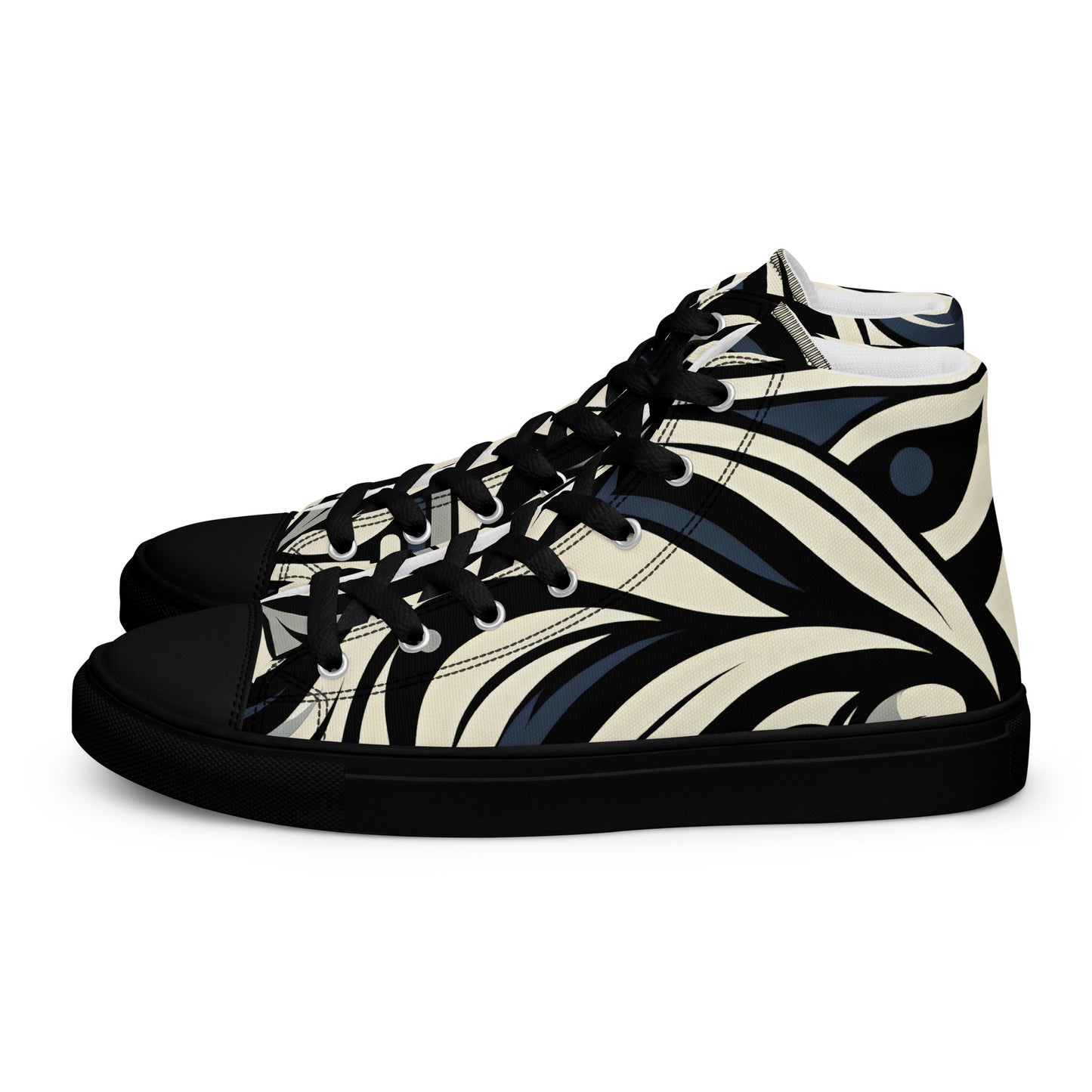 Abstract Horse Women’s high top canvas shoes