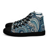 Blue Paisley Women’s high top canvas shoes