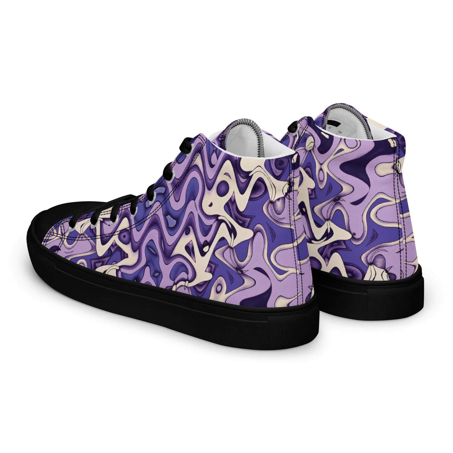 Lavender Wave Women’s high top canvas shoes