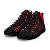 Red and Black Women’s high top canvas shoes