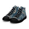 Blue Paisley Women’s high top canvas shoes