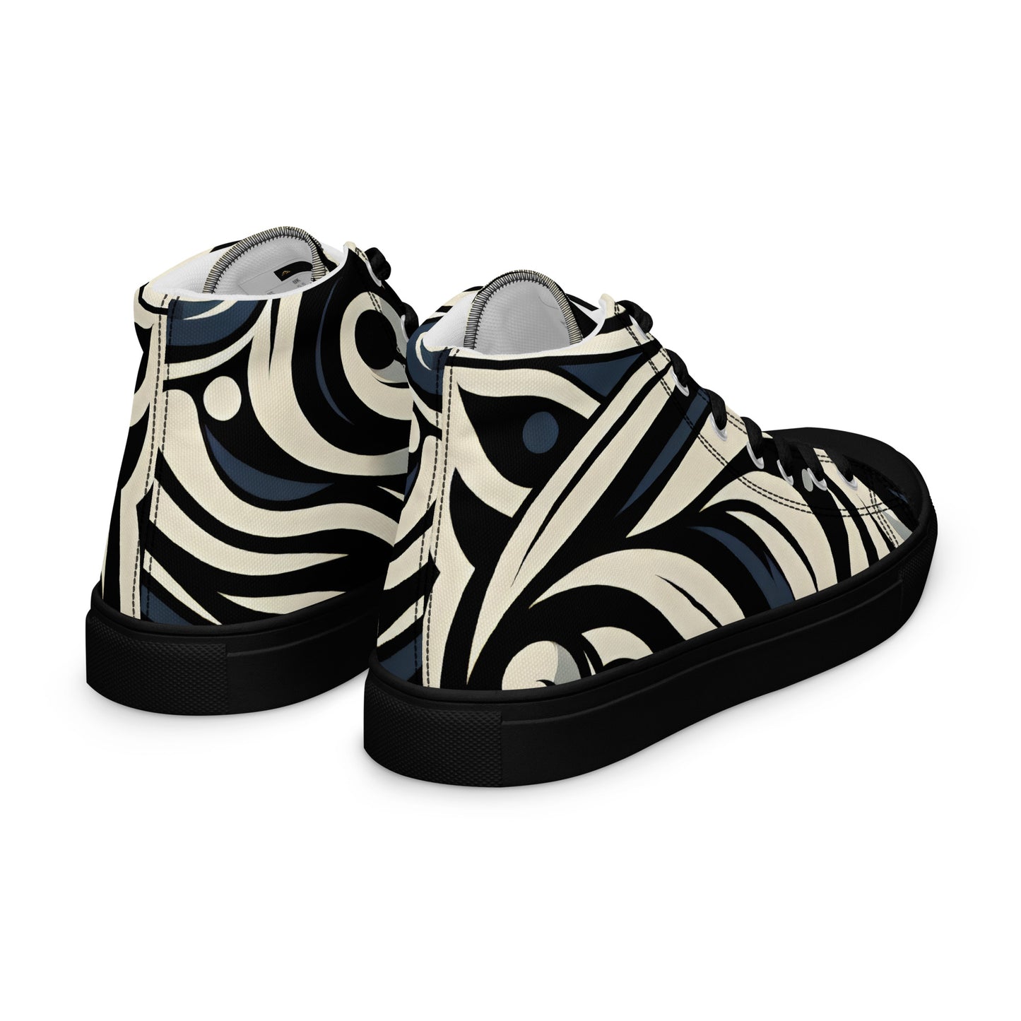 Abstract Horse Women’s high top canvas shoes