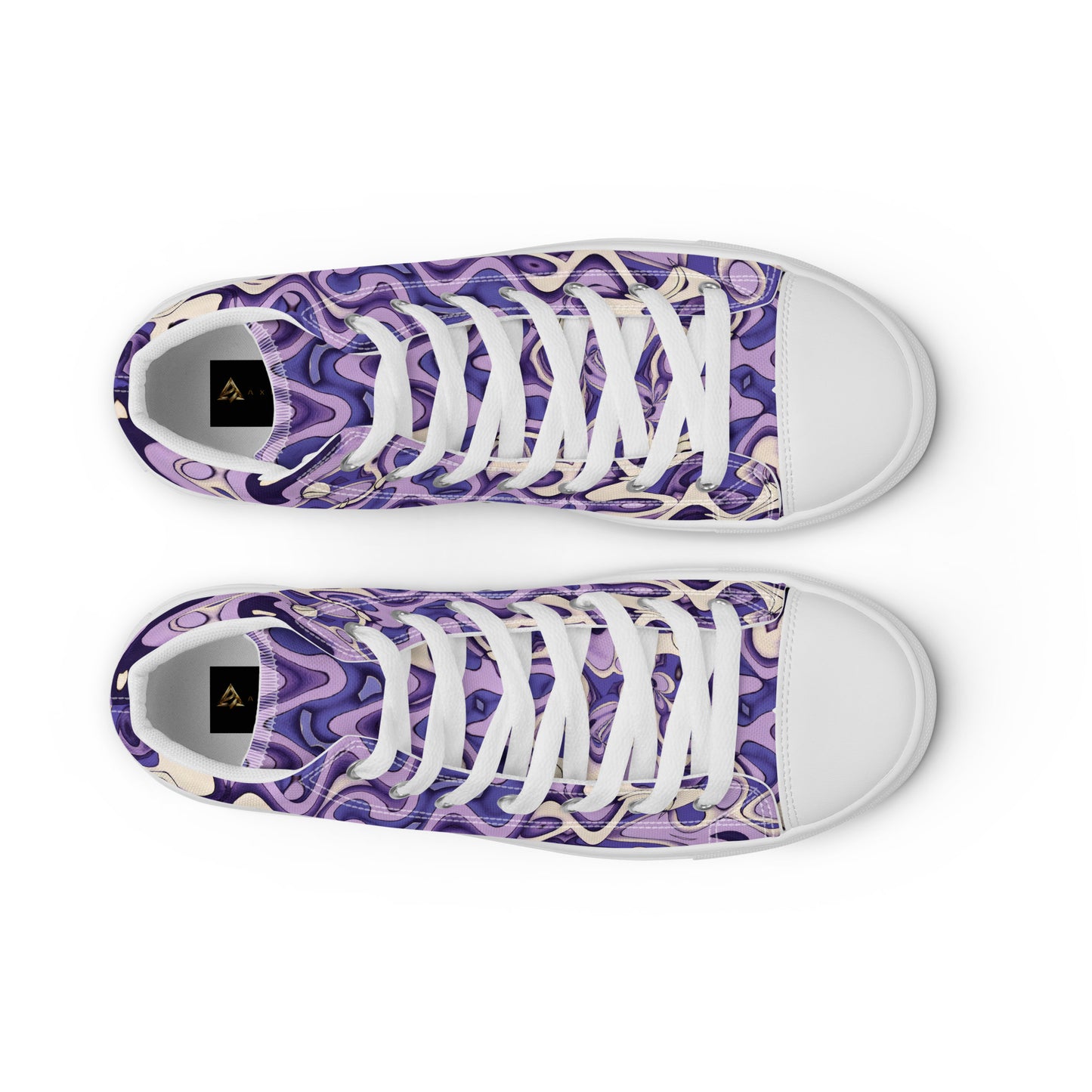 Lavender Wave Women’s high top canvas shoes