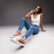 Paint Splatter Women’s high top canvas shoes