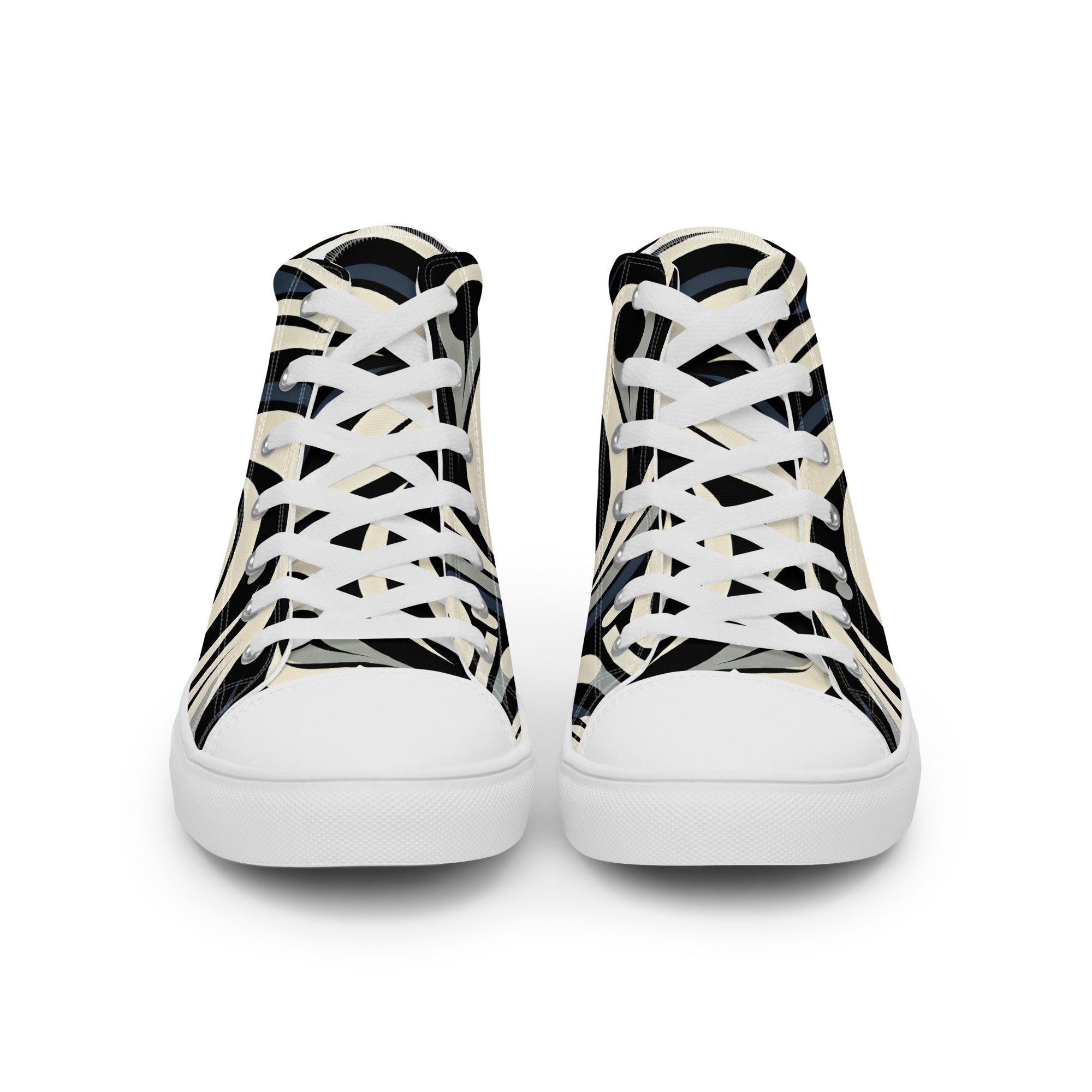 Abstract Horse Women’s high top canvas shoes