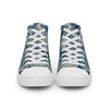 Blue Paisley Women’s high top canvas shoes