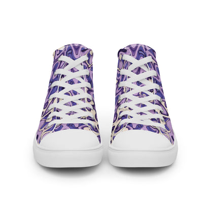 Lavender Wave Women’s high top canvas shoes