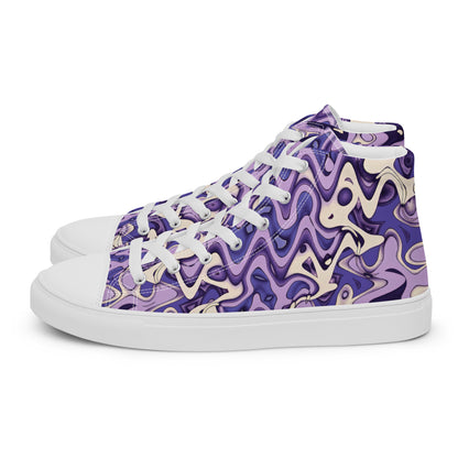 Lavender Wave Women’s high top canvas shoes