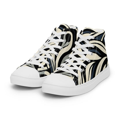 Abstract Horse Women’s high top canvas shoes