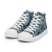 Blue Paisley Women’s high top canvas shoes