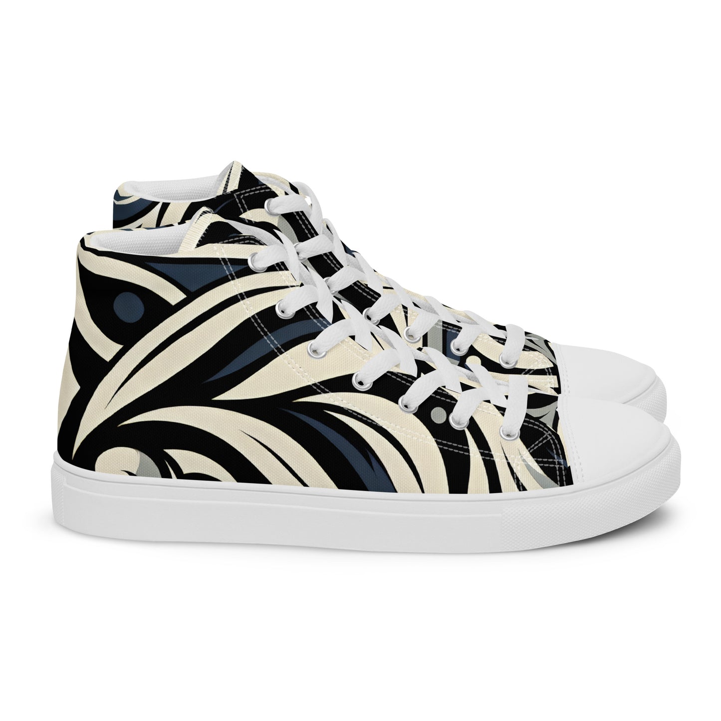 Abstract Horse Women’s high top canvas shoes