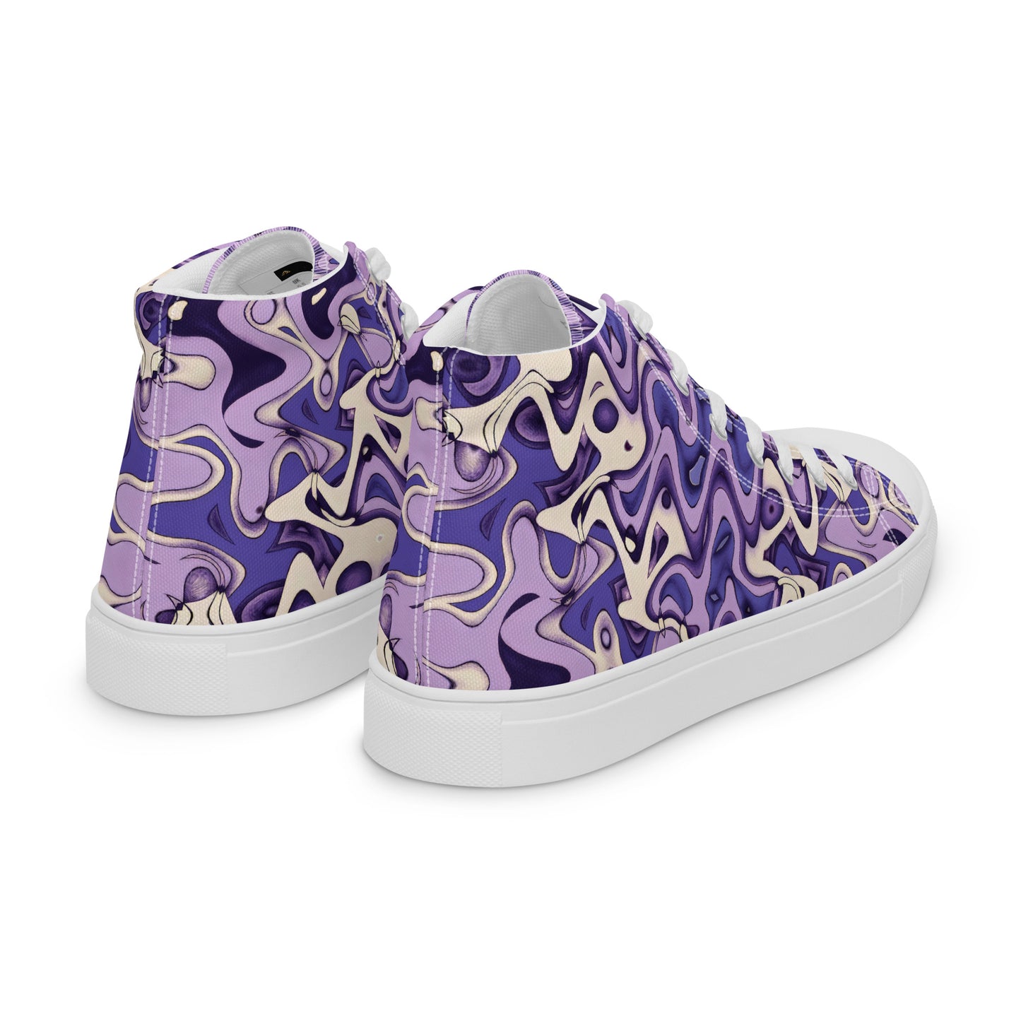 Lavender Wave Women’s high top canvas shoes